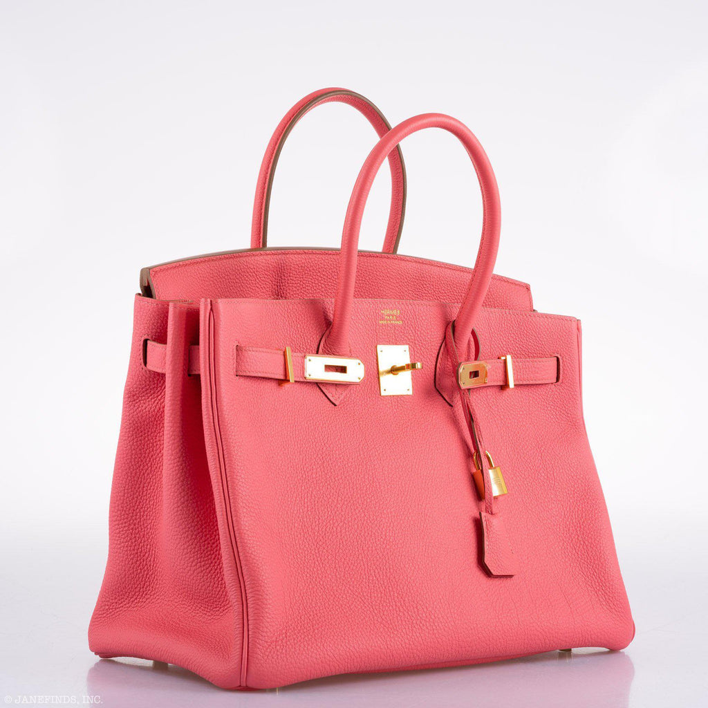 Hermes Birkin 35 Rose Lipstick Togo Gold Hardware