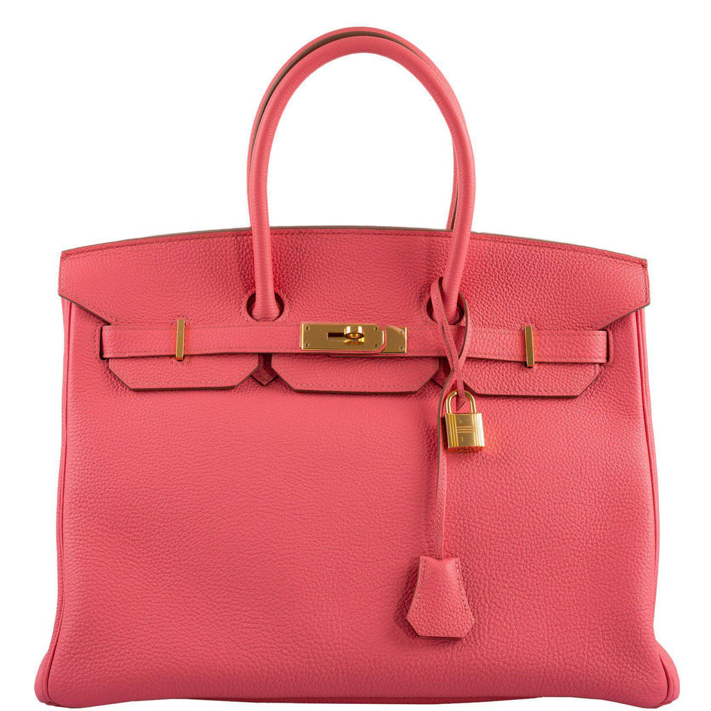 Hermes Birkin 35 Rose Lipstick Togo Gold Hardware
