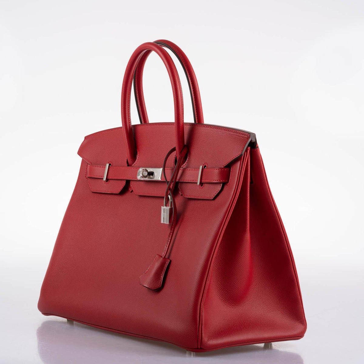 Hermes Birkin 35 Rouge Vif Epsom with Palladium Hardware