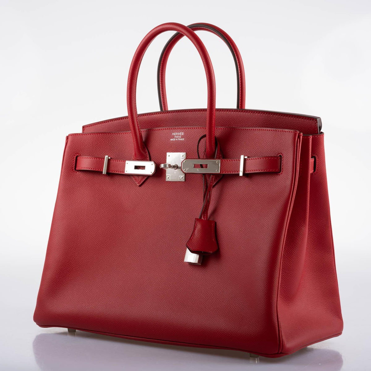 Hermes Birkin 35 Rouge Vif Epsom with Palladium Hardware