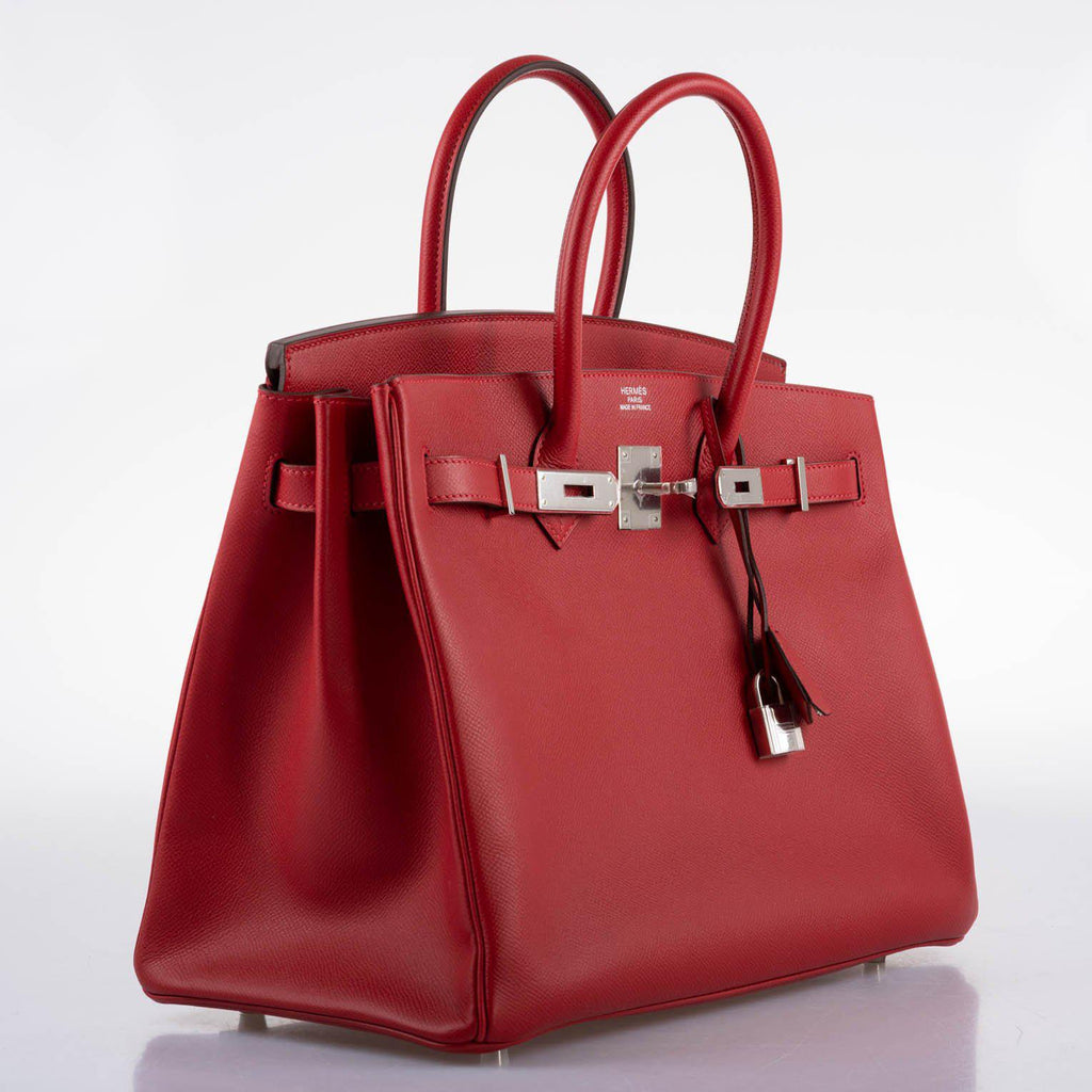 Hermes Birkin 35 Rouge Vif Epsom with Palladium Hardware