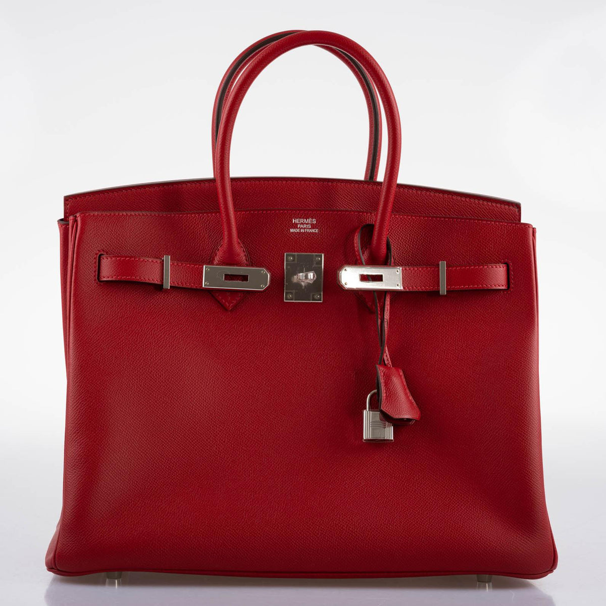 Hermes Birkin 35 Rouge Vif Epsom with Palladium Hardware