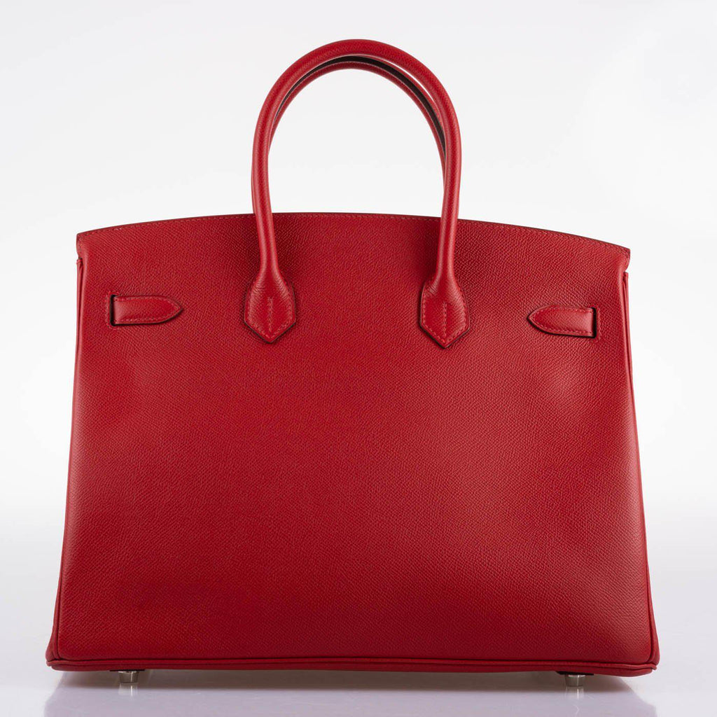 Hermes Birkin 35 Rouge Vif Epsom with Palladium Hardware