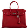 Hermes Birkin 35 Rouge Vif Epsom with Palladium Hardware