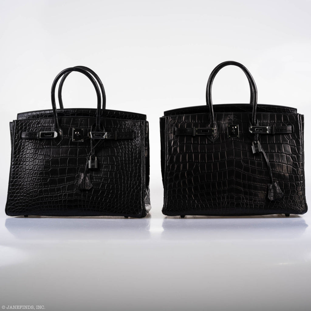 Hermes Birkin 35 SO BLACK Matte Alligator PVD Hardware