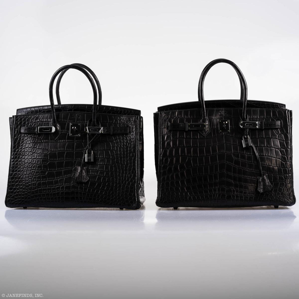 Hermes Birkin 35 SO BLACK Matte Alligator PVD Hardware