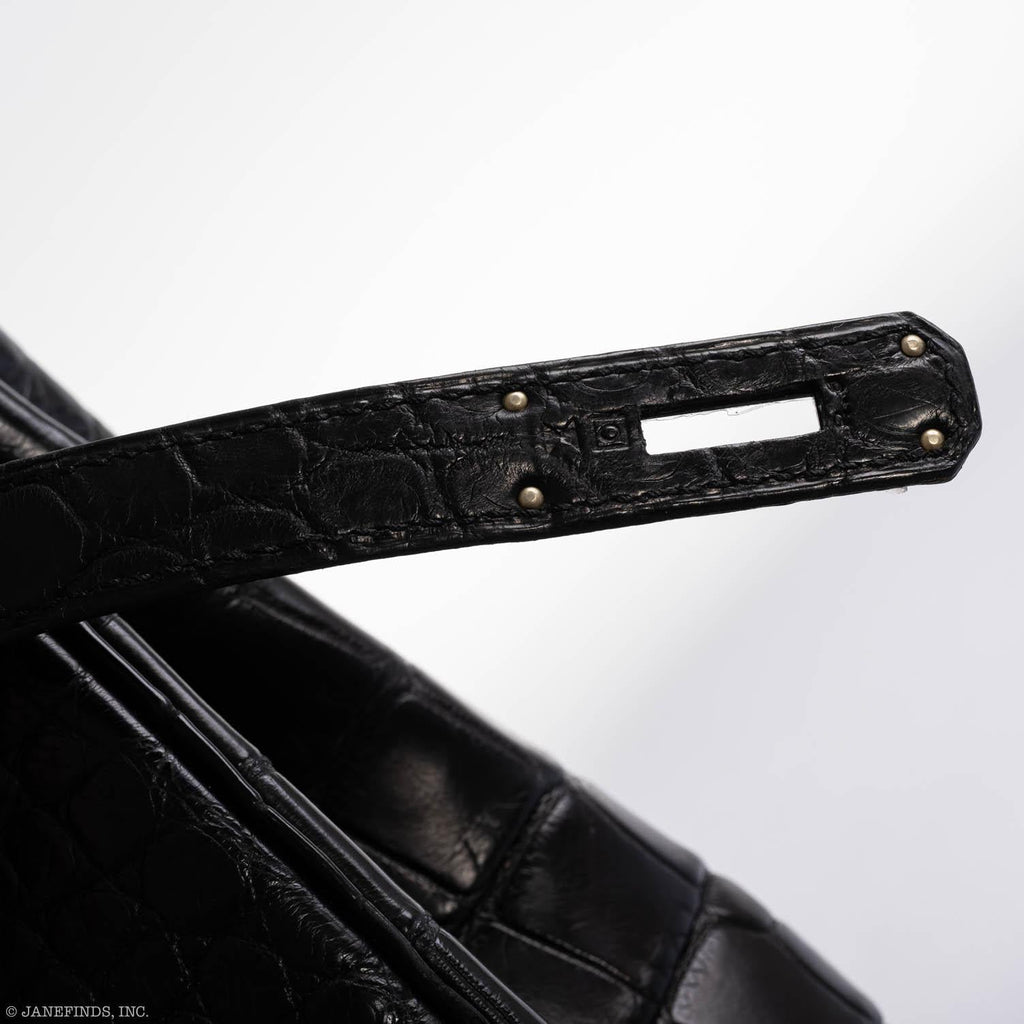 Hermes Birkin 35 SO BLACK Matte Alligator PVD Hardware