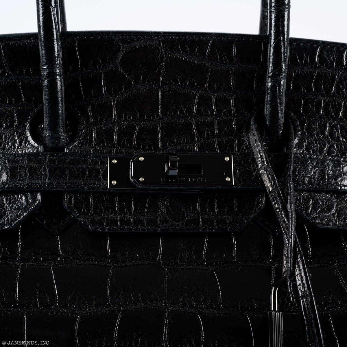 Hermes Birkin 35 SO BLACK Matte Alligator PVD Hardware