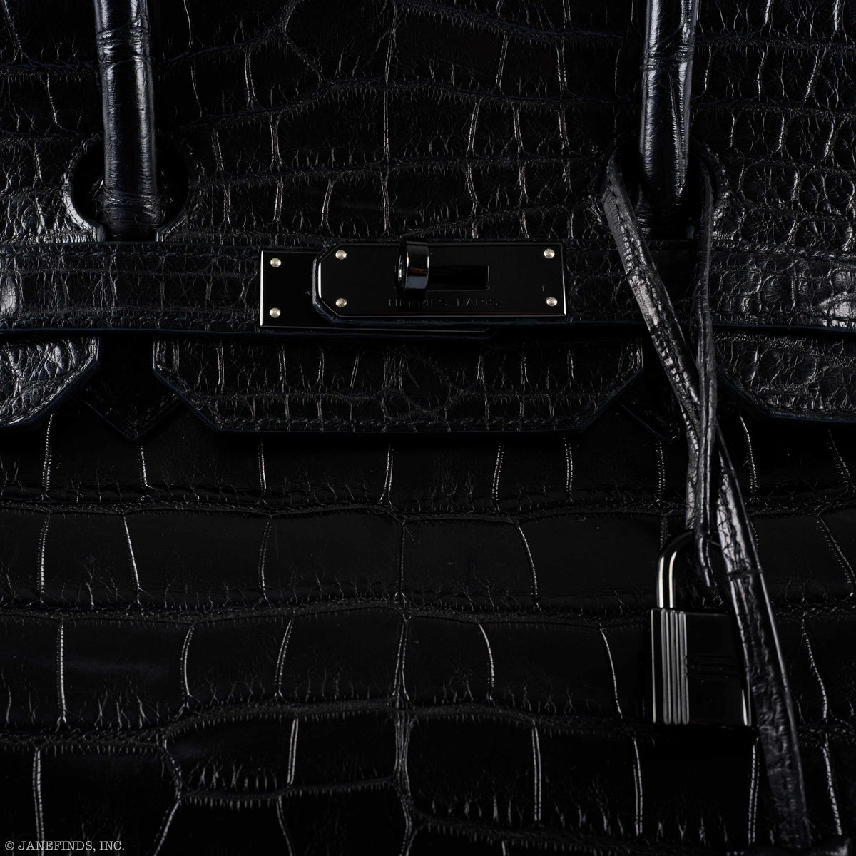 Hermes Birkin 35 SO BLACK Matte Alligator PVD Hardware