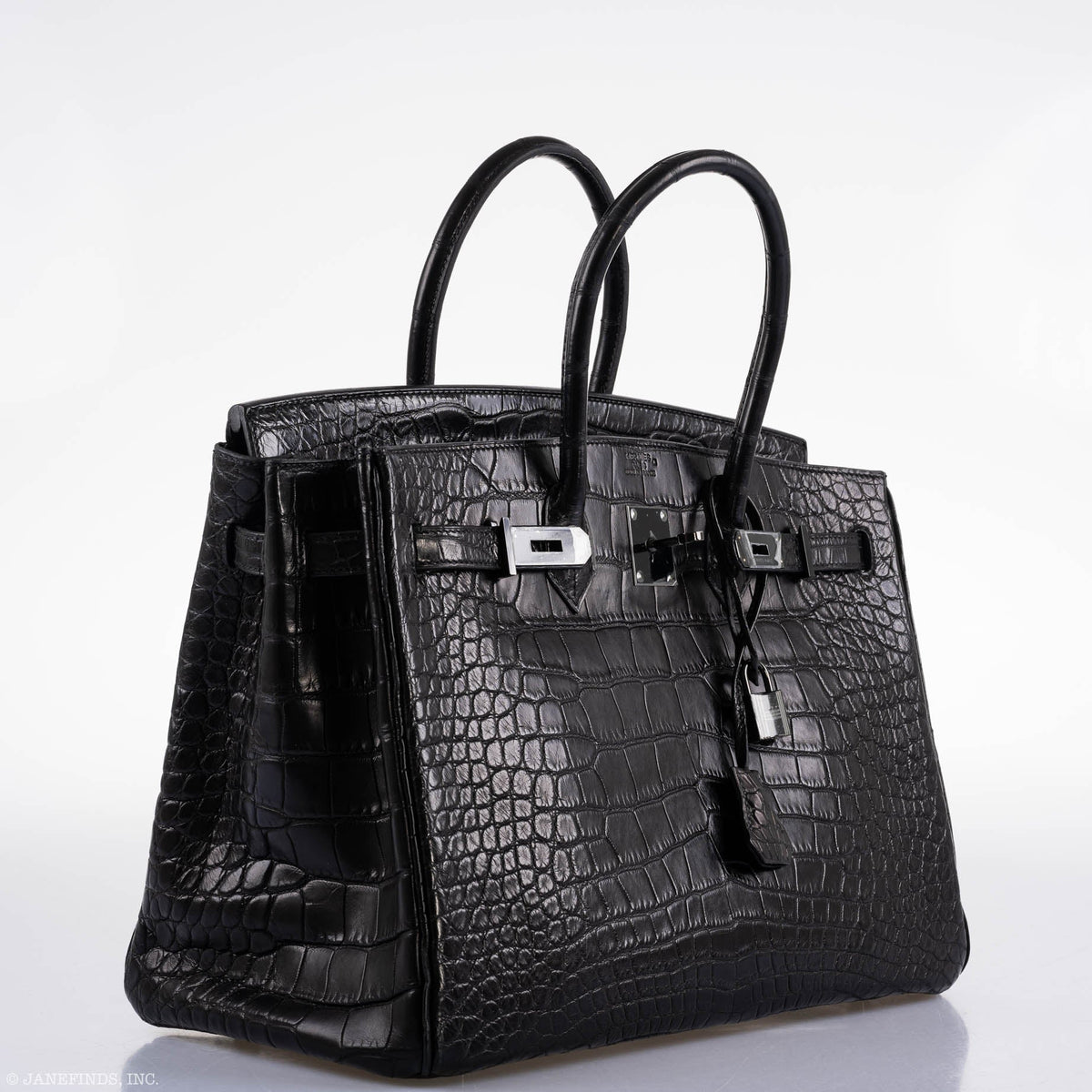 Hermes Birkin 35 SO BLACK Matte Alligator PVD Hardware