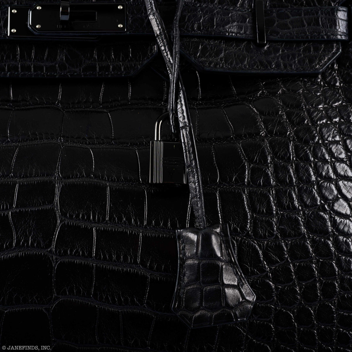 Hermes Birkin 35 SO BLACK Matte Alligator PVD Hardware