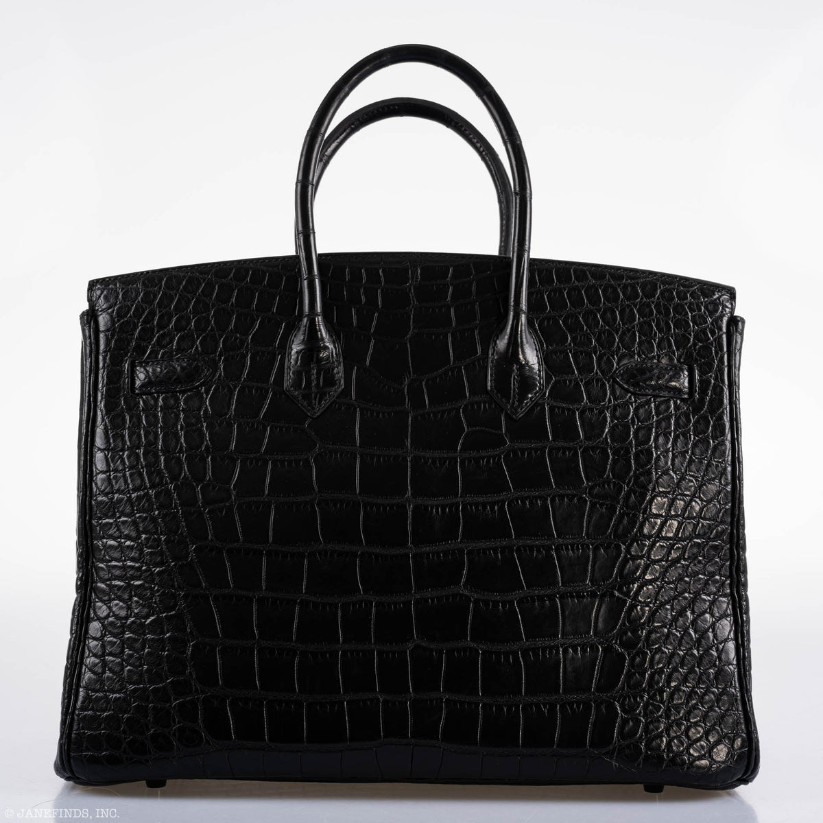 Hermes Birkin 35 SO BLACK Matte Alligator PVD Hardware