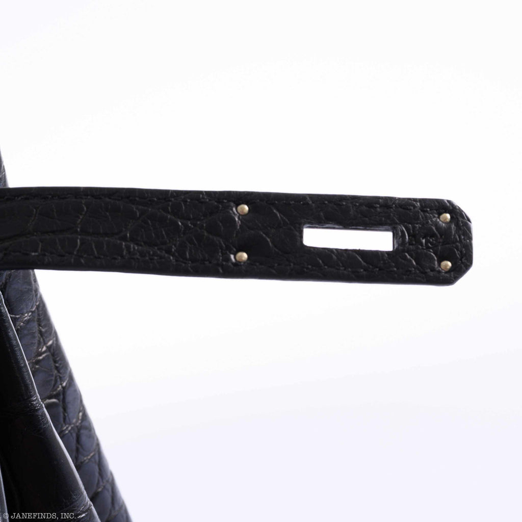 Hermes Birkin 35 SO BLACK Matte Alligator PVD Hardware