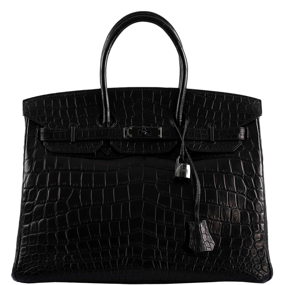 Hermes Birkin 35 SO BLACK Matte Alligator PVD Hardware