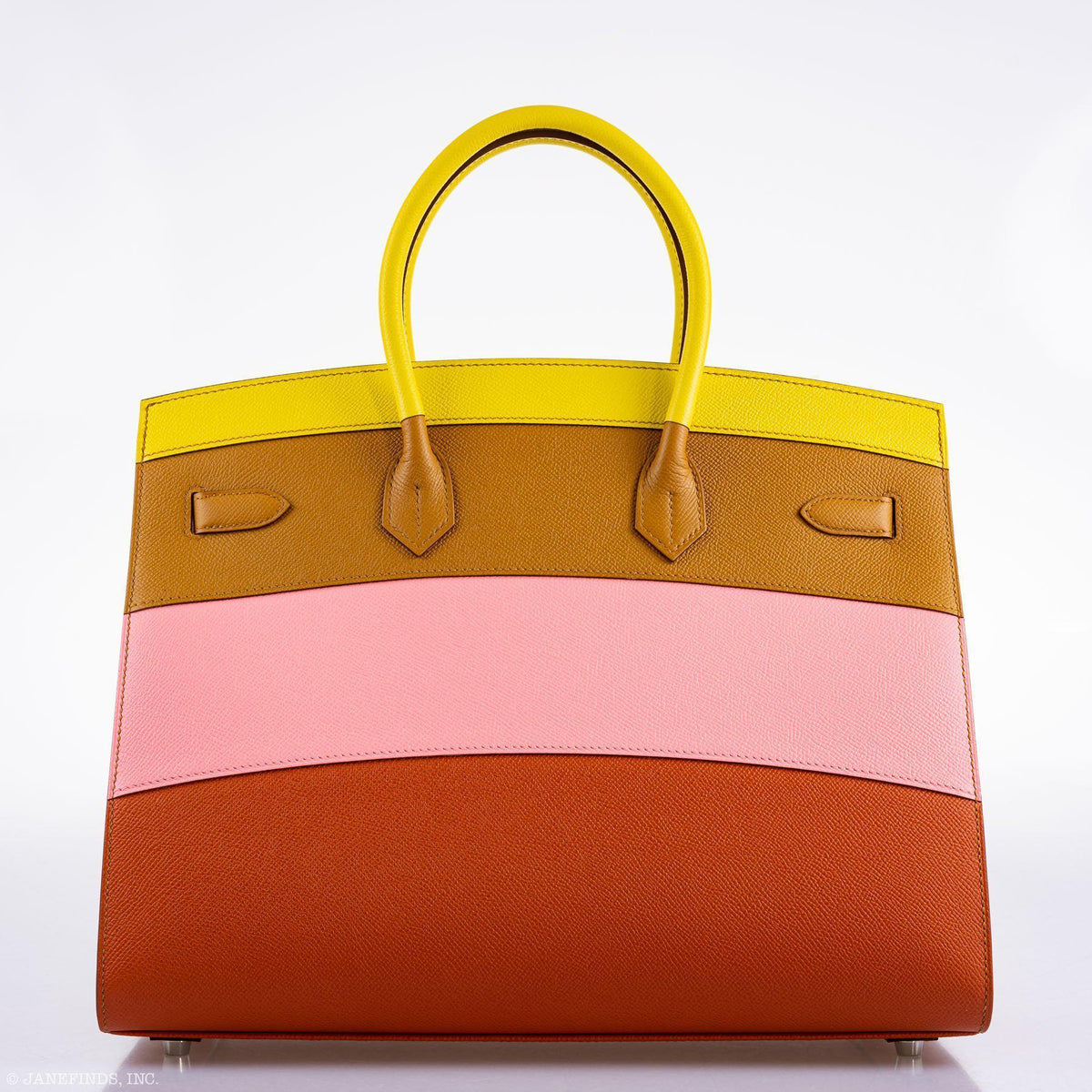 Hermes Birkin 35 Sellier "Sunrise" Rainbow Epsom Palladium Hardware