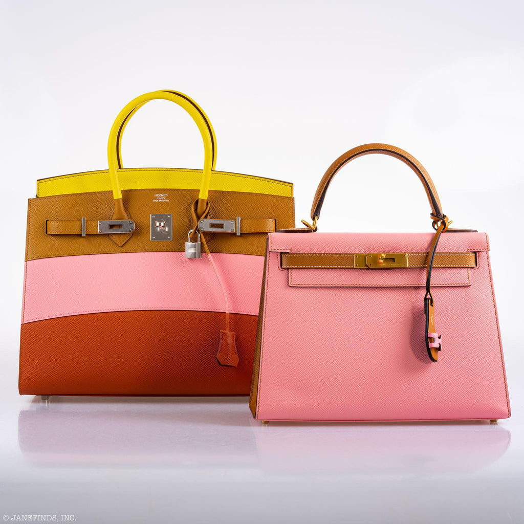 Hermes Birkin 35 Sellier "Sunrise" Rainbow Epsom Palladium Hardware