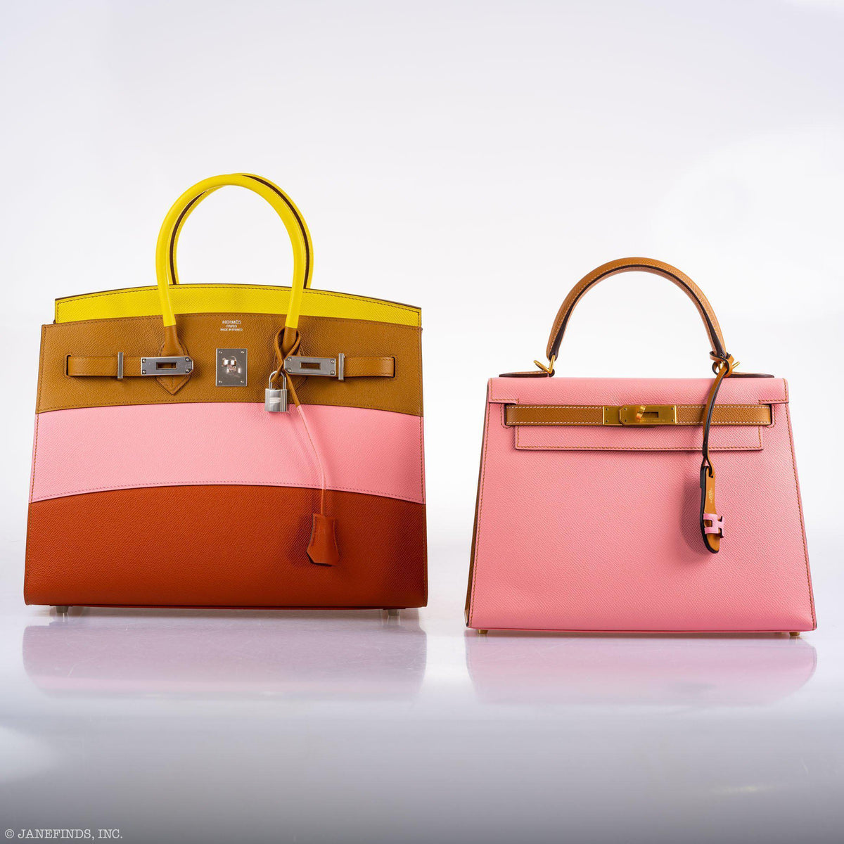 Hermes Birkin 35 Sellier "Sunrise" Rainbow Epsom Palladium Hardware