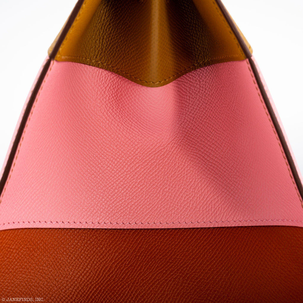 Hermes Birkin 35 Sellier "Sunrise" Rainbow Epsom Palladium Hardware