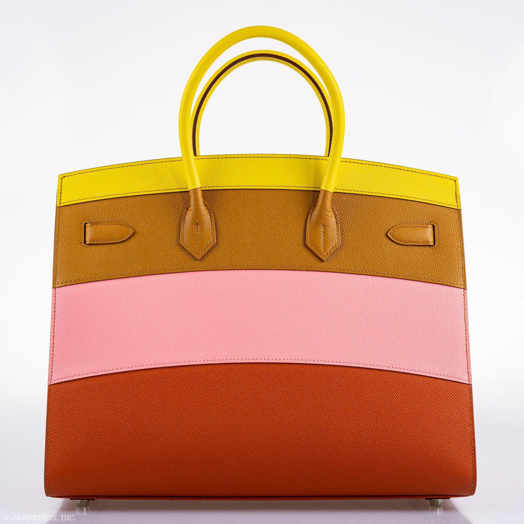 Hermes Birkin 35 Sellier "Sunrise" Rainbow Epsom Palladium Hardware