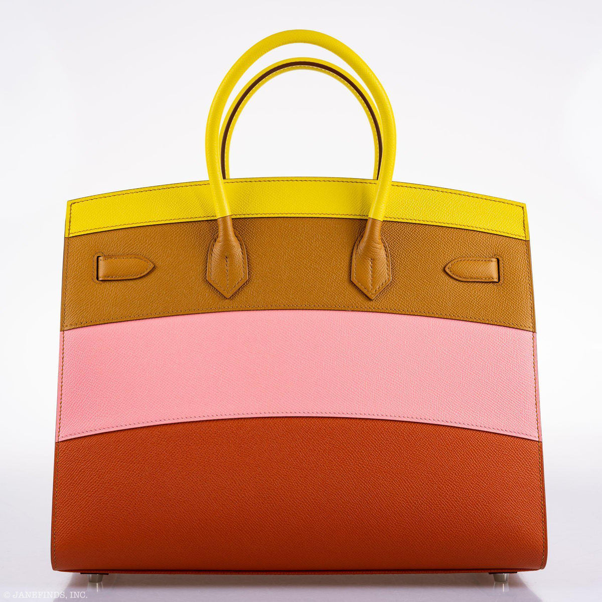 Hermes Birkin 35 Sellier "Sunrise" Rainbow Epsom Palladium Hardware
