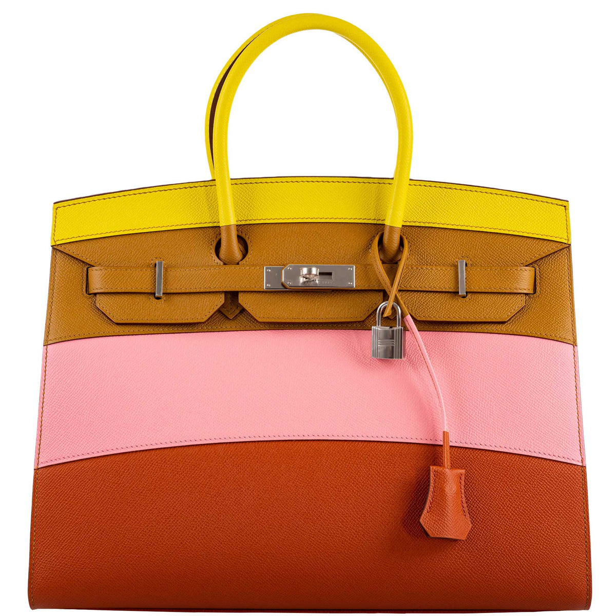 Hermes Birkin 35 Sellier "Sunrise" Rainbow Epsom Palladium Hardware