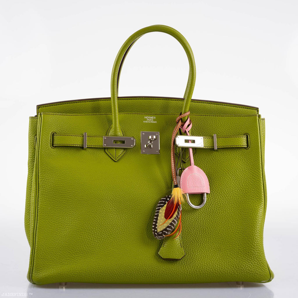 Hermes Birkin 35 Vert Anis Togo with Palladium Hardware
