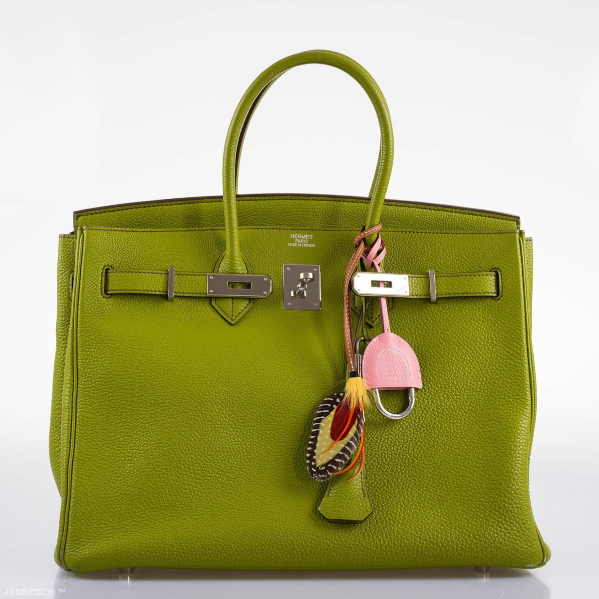 Hermes Birkin 35 Vert Anis Togo with Palladium Hardware