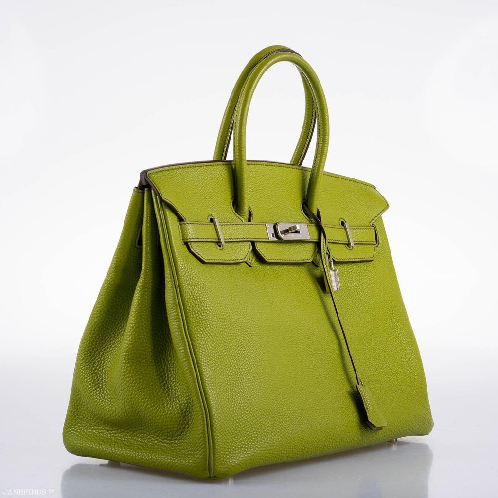 Hermes Birkin 35 Vert Anis Togo with Palladium Hardware