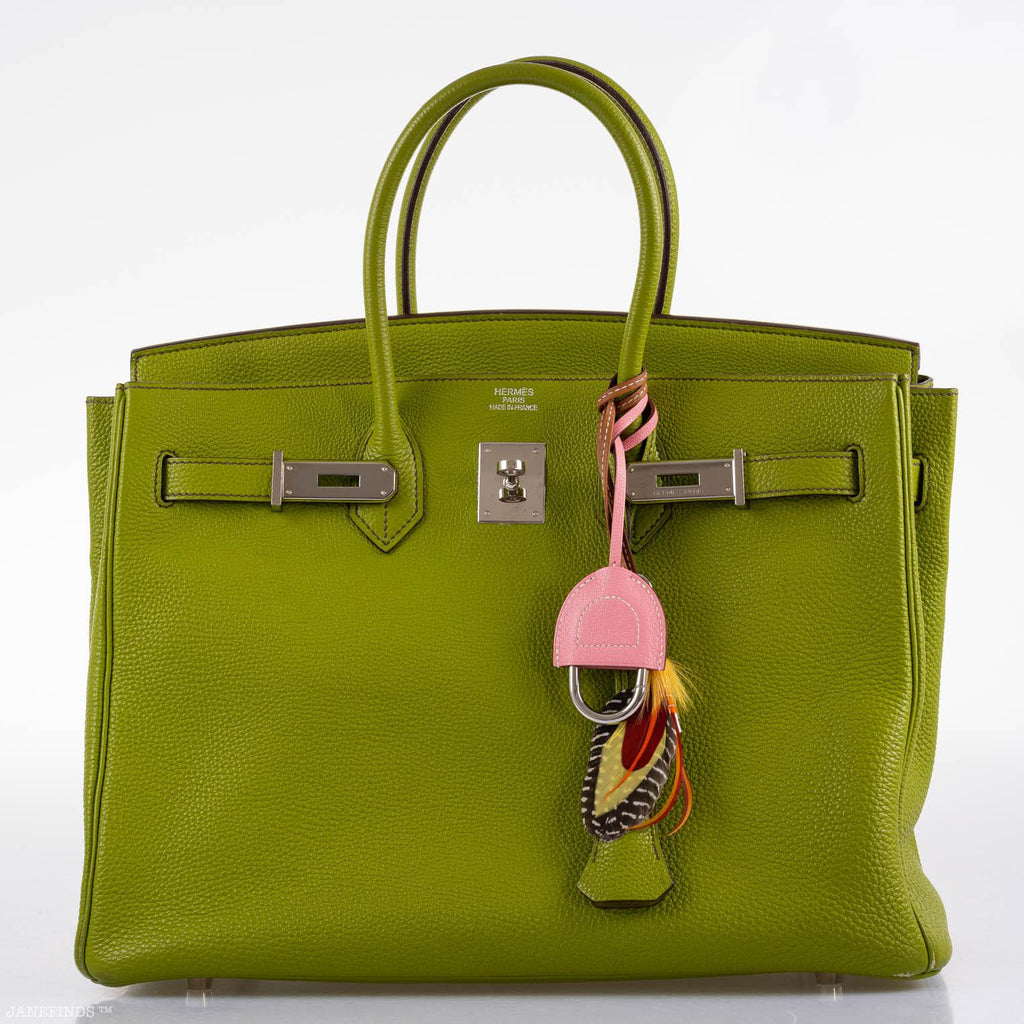 Hermes Birkin 35 Vert Anis Togo with Palladium Hardware