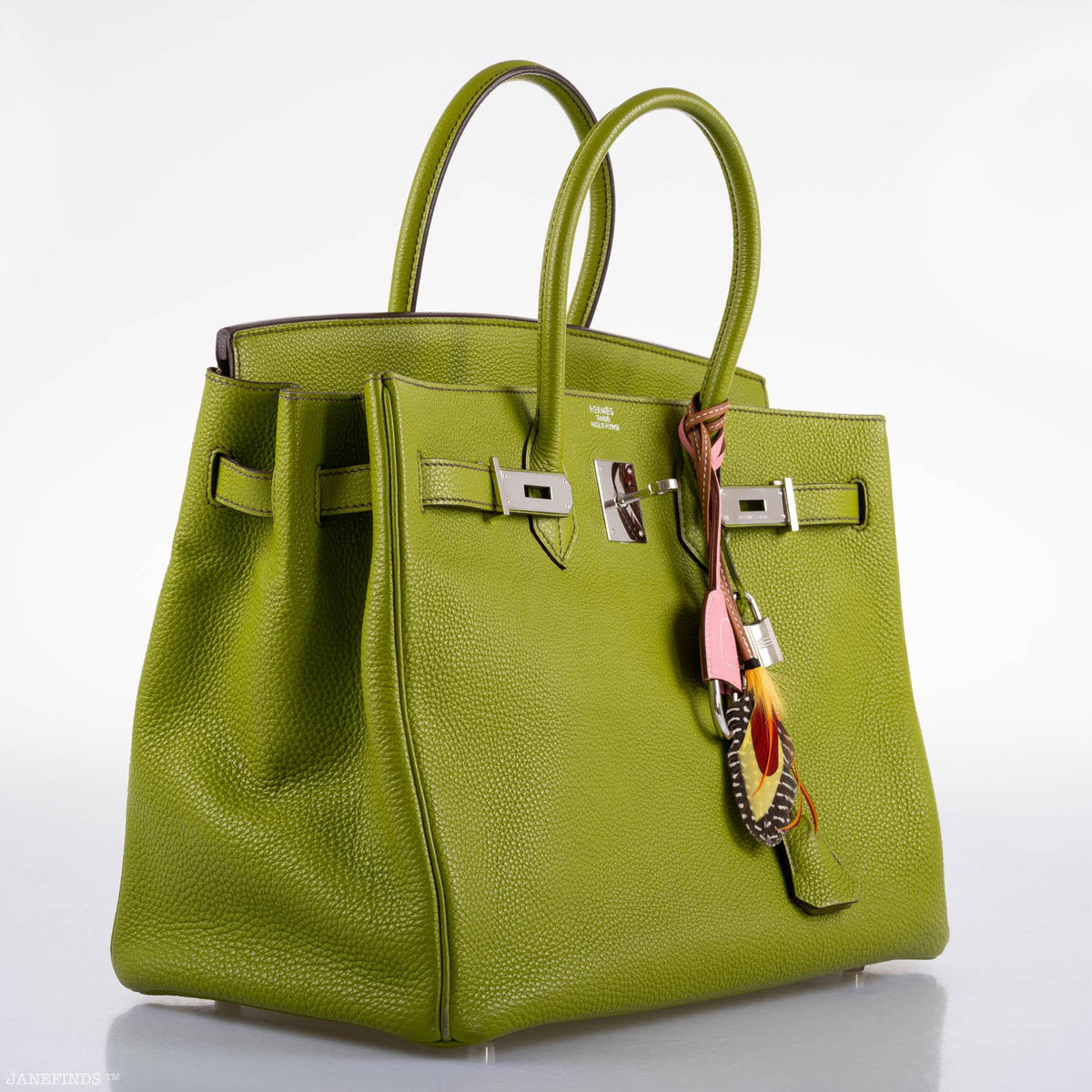 Hermes Birkin 35 Vert Anis Togo with Palladium Hardware