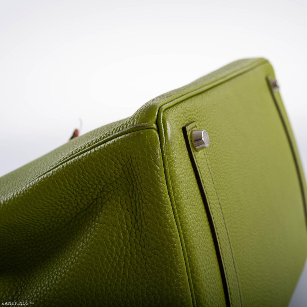 Hermes Birkin 35 Vert Anis Togo with Palladium Hardware