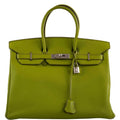Hermes Birkin 35 Vert Anis Togo with Palladium Hardware