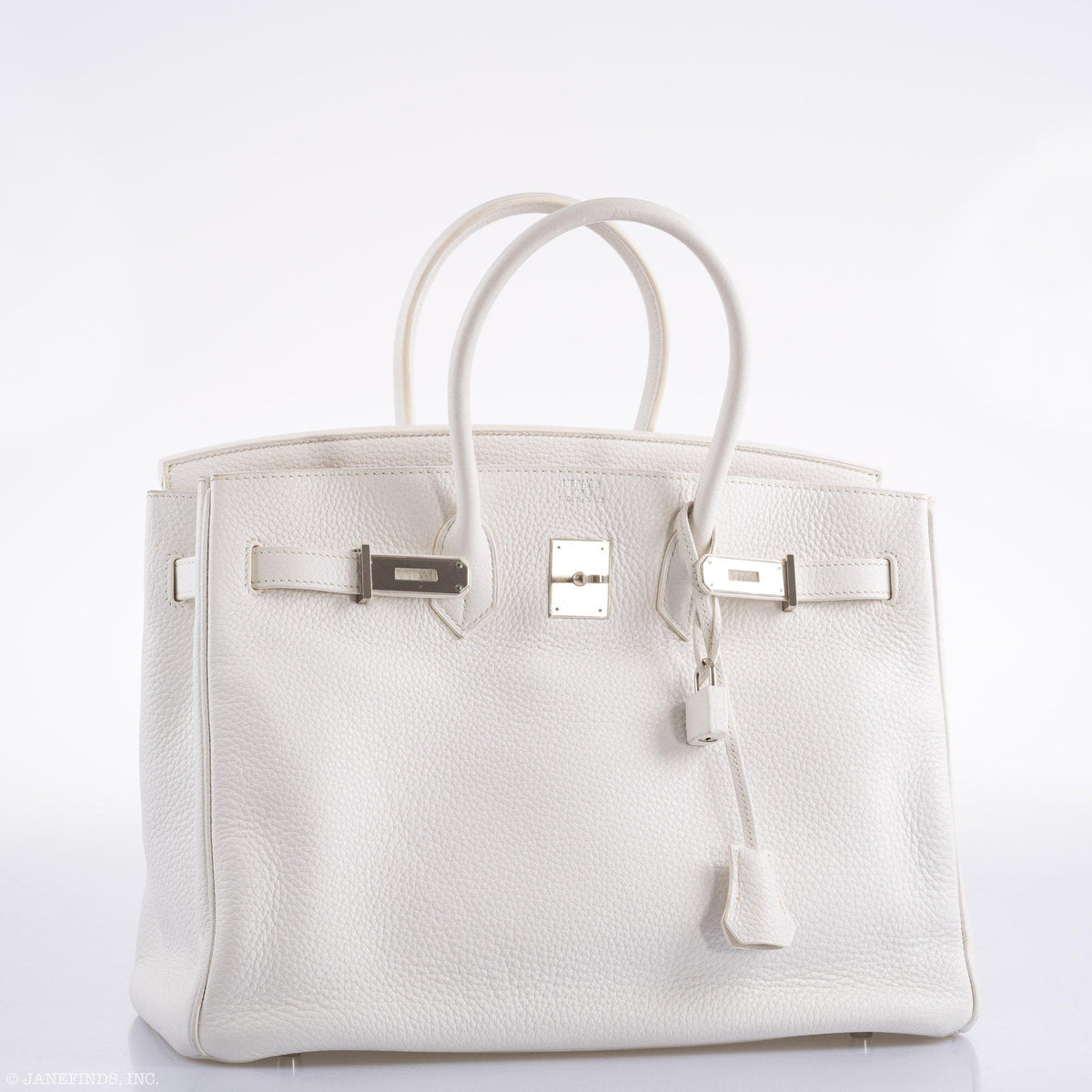 Hermes Birkin 35 White Clemence leather Palladium Hardware