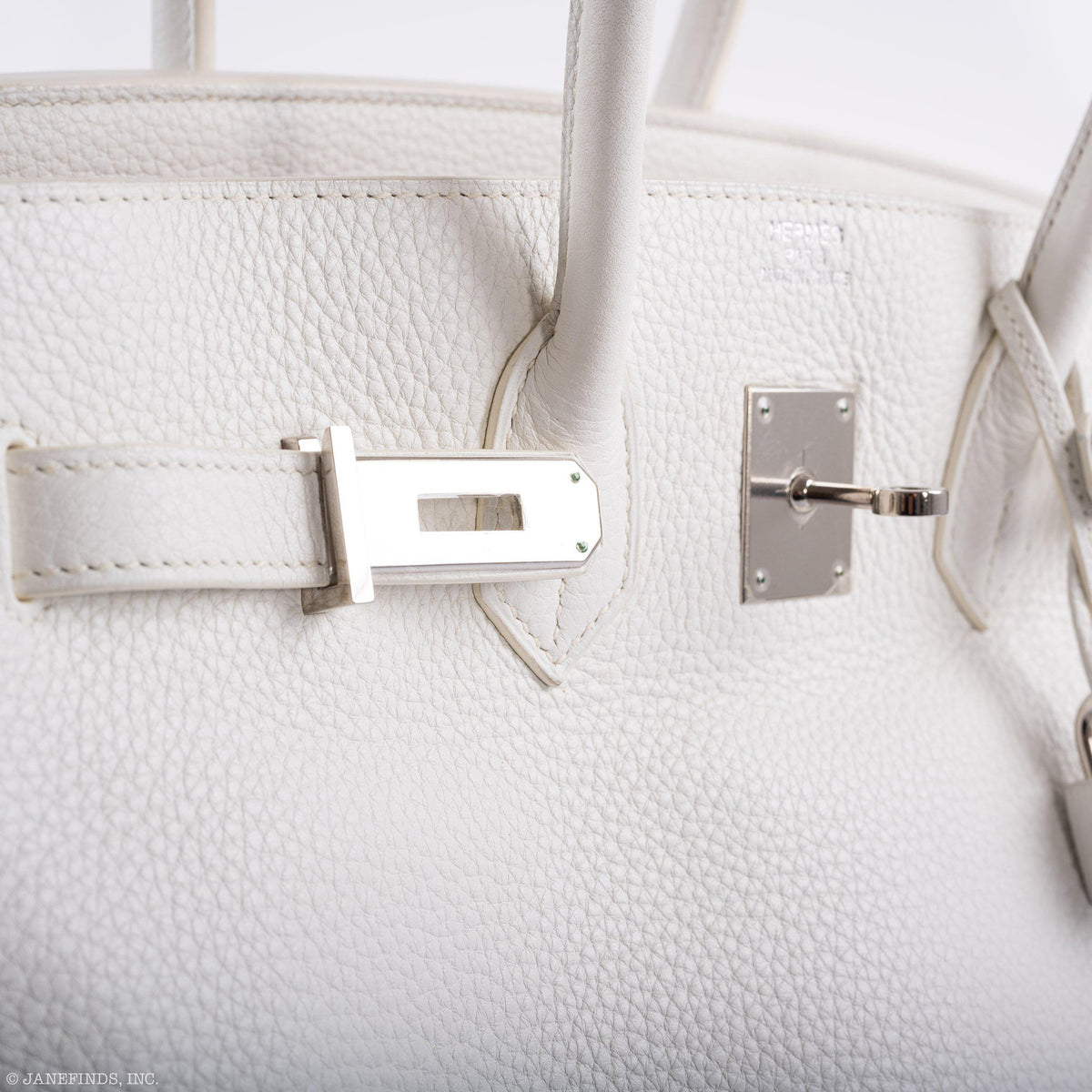 Hermes Birkin 35 White Clemence leather Palladium Hardware