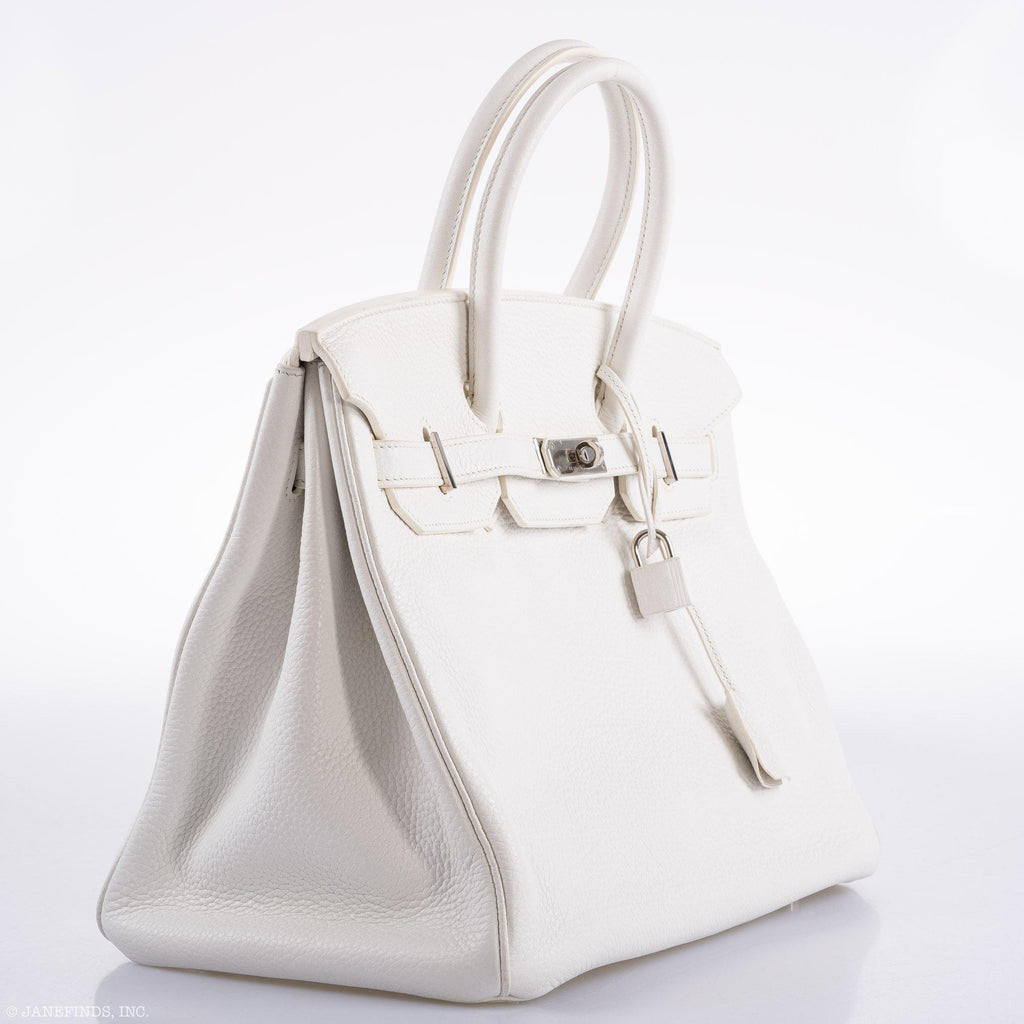 Hermes Birkin 35 White Clemence leather Palladium Hardware