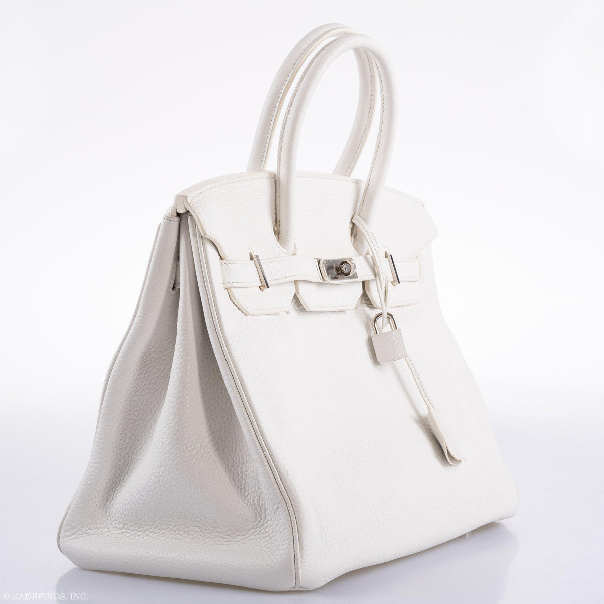 Hermes Birkin 35 White Clemence leather Palladium Hardware
