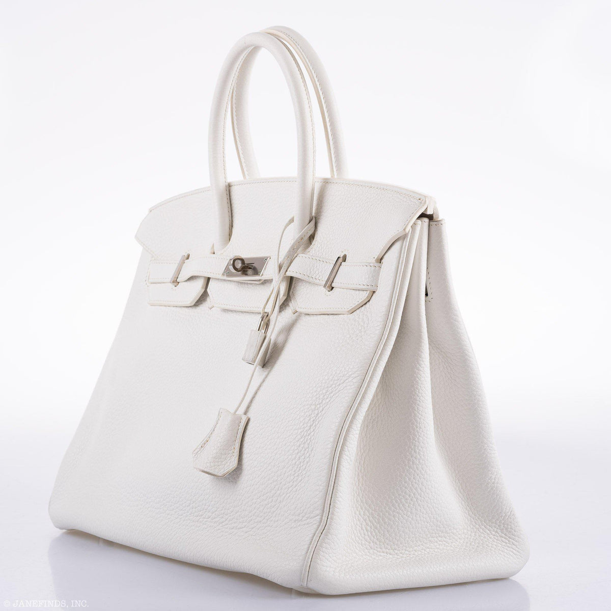 Hermes Birkin 35 White Clemence leather Palladium Hardware