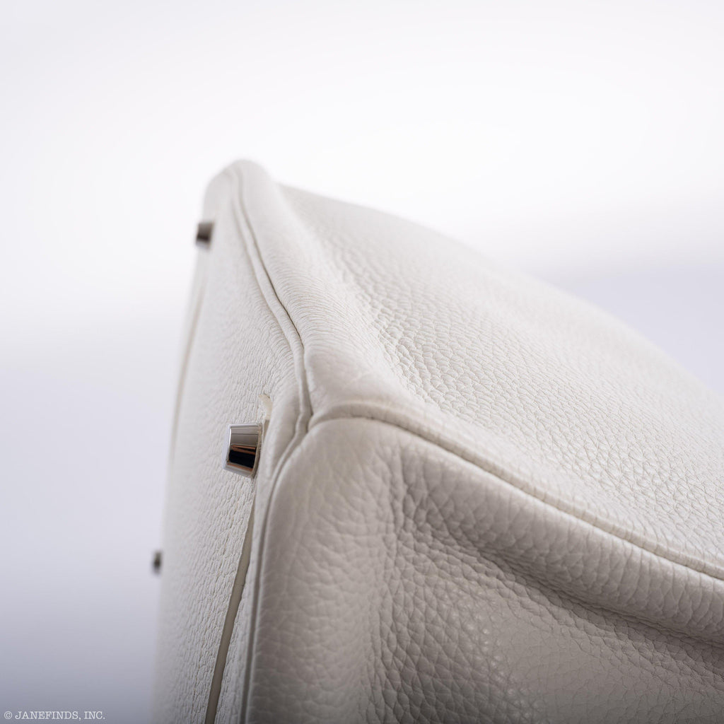 Hermes Birkin 35 White Clemence leather Palladium Hardware