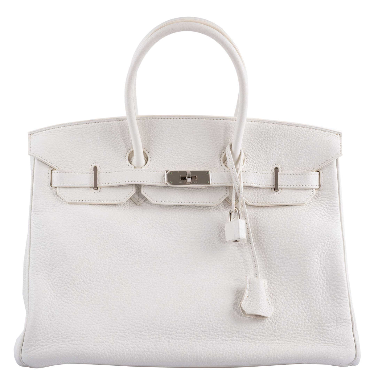 Hermes Birkin 35 White Clemence leather Palladium Hardware