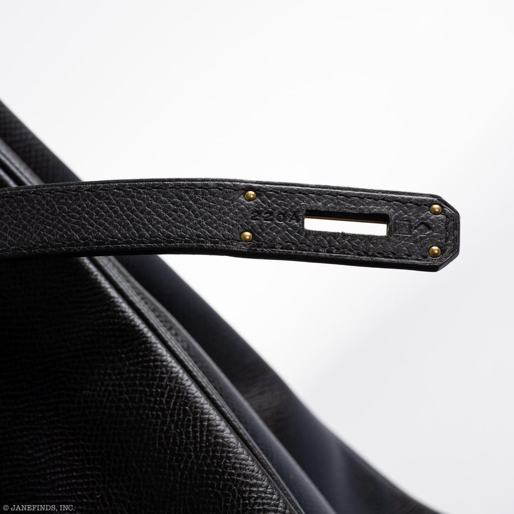 Hermes Birkin 40 Black Epsom Leather Gold Hardware