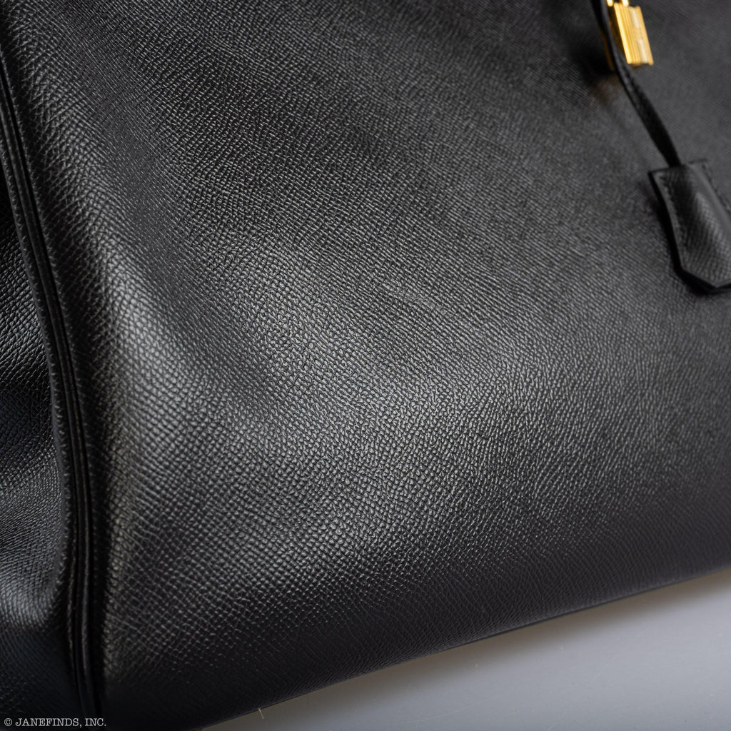 Hermes Birkin 40 Black Epsom Leather Gold Hardware
