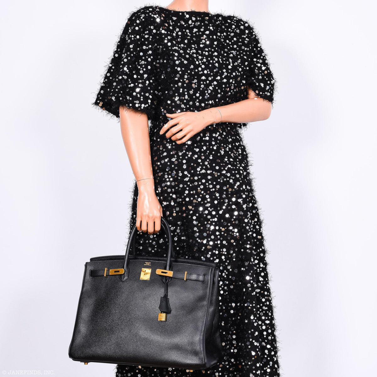 Hermes Birkin 40 Black Epsom Leather Gold Hardware