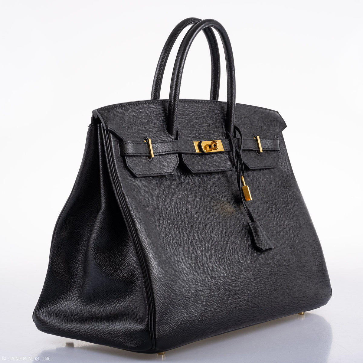 Hermes Birkin 40 Black Epsom Leather Gold Hardware