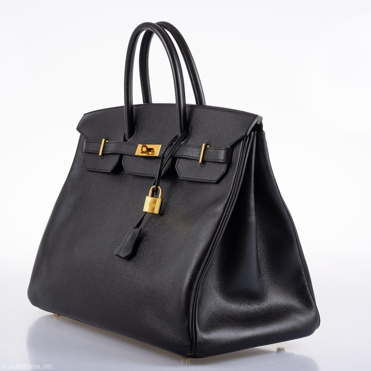 Hermes Birkin 40 Black Epsom Leather Gold Hardware