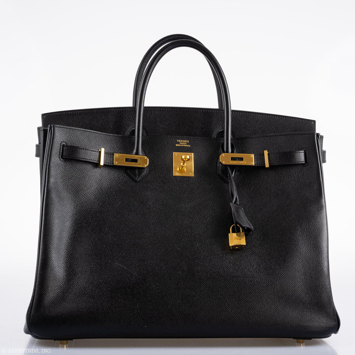 Hermes Birkin 40 Black Epsom Leather Gold Hardware