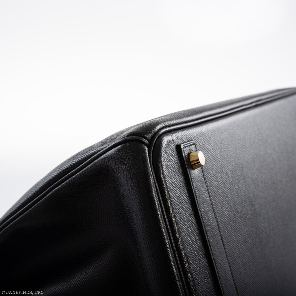 Hermes Birkin 40 Black Epsom Leather Gold Hardware