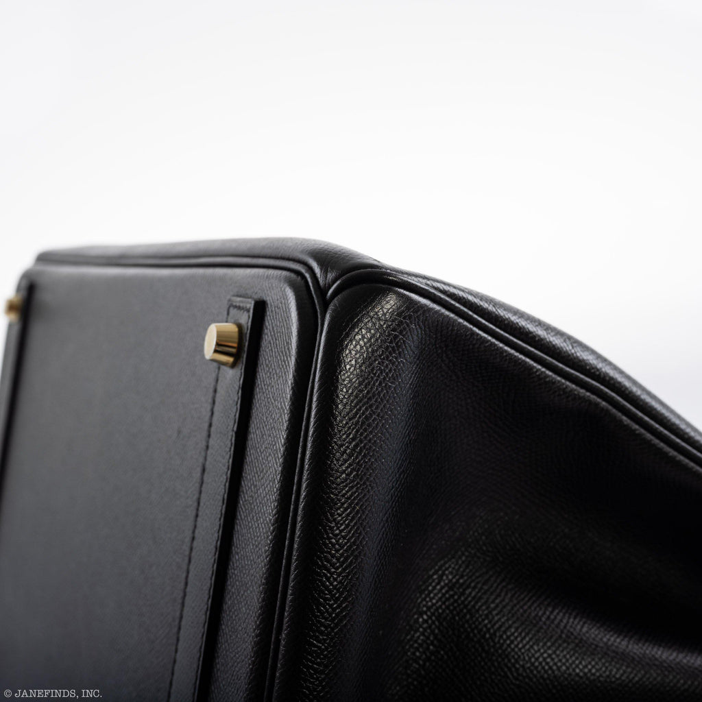 Hermes Birkin 40 Black Epsom Leather Gold Hardware