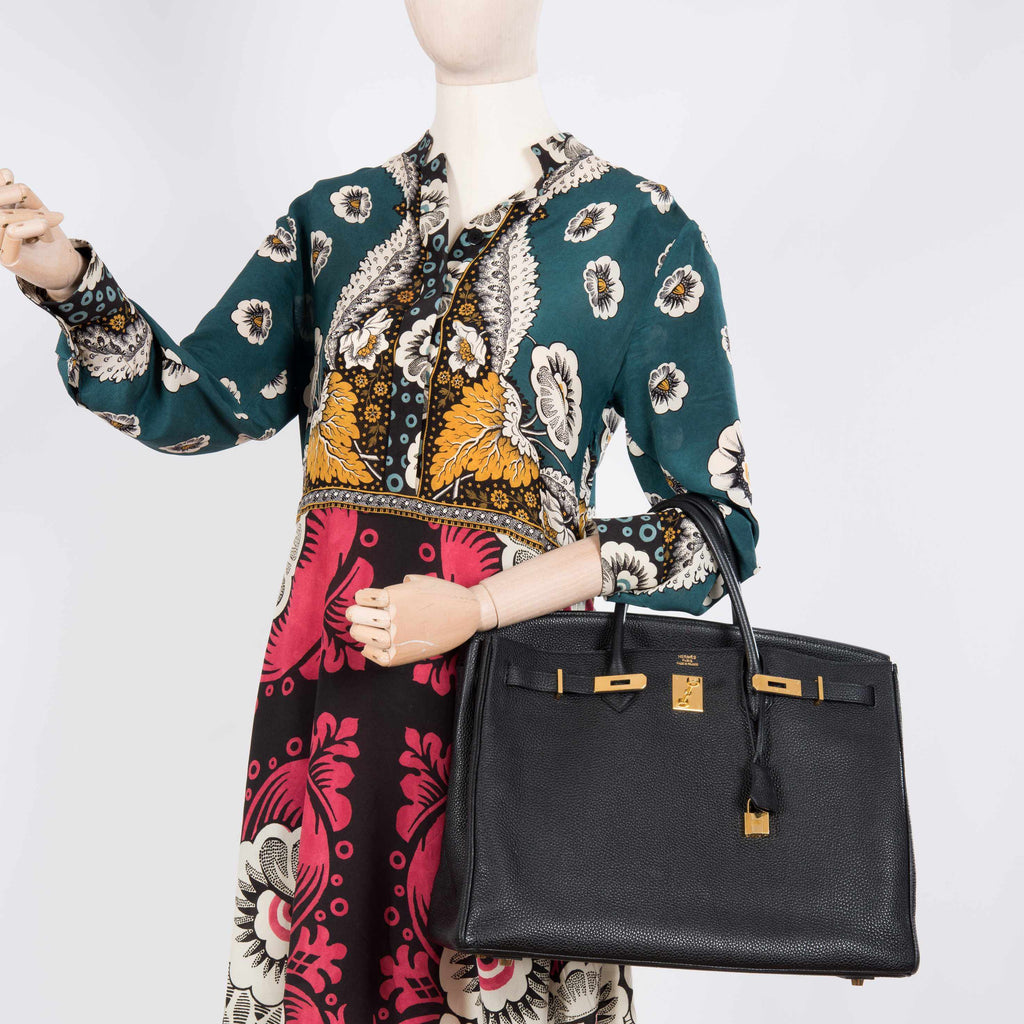 Hermes Birkin 40 Black Togo Gold Hardware