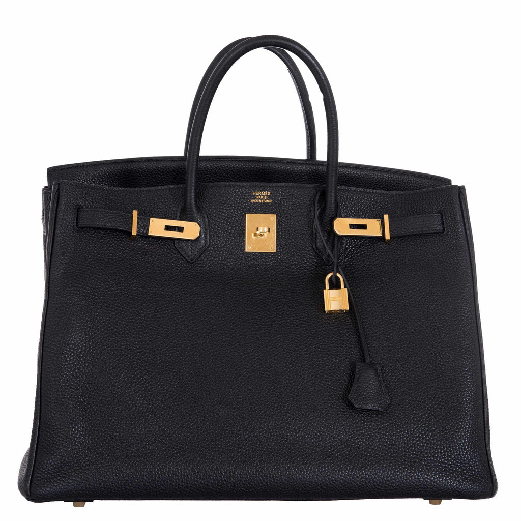Hermes Birkin 40 Black Togo Gold Hardware