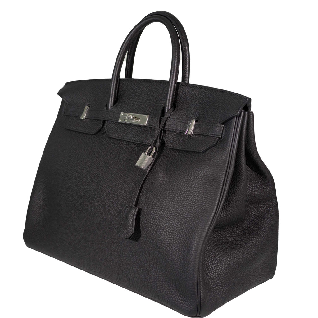 Hermes Birkin 40 Black Togo Leather Palladium Hardware